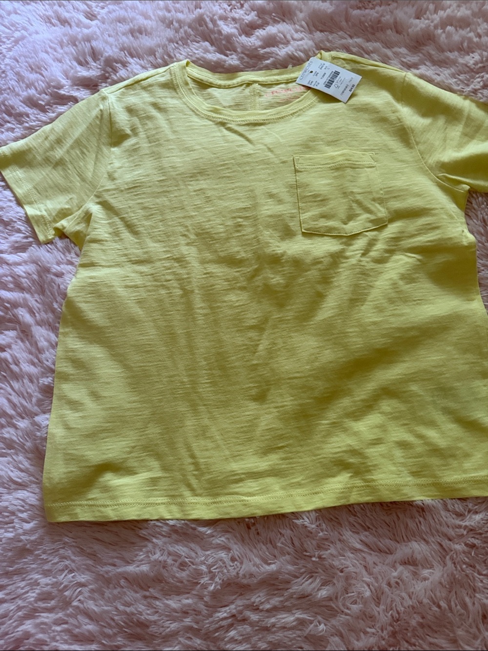 Crewcuts yellow pocket tee NEW
